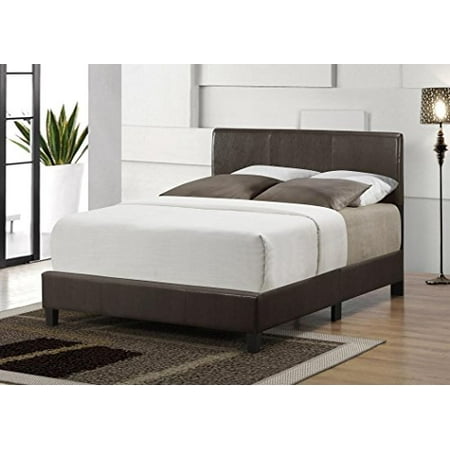 brown platform bed dark brown viscologic luca brown platform bed with faux leather headboard footboard and rails foot brown platform bed dark brown viscologic luca brown platform bed with faux leather headboard footboard and rails foot